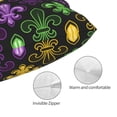 thumbnail image 5 of Kll Mardi Gras1 Pillow Covers Envelope Closure,Super Soft And Cozy Fuzzy Fleece Pillow Case Cover 16"X24", 5 of 8