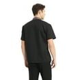 thumbnail image 4 of Toptie Unisex Black Short Sleeve Chef Coat Jacket with Gray Collar, 4 of 4