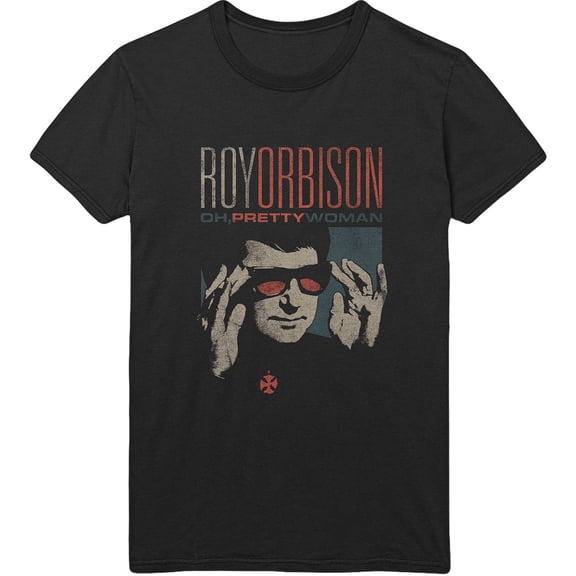 Men's Roy Orbison Pretty Woman Slim Fit T-shirt Small Black