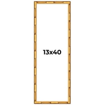 13x40 Frame Gold Bamboo Solid Wood Picture Frame | 1 Inch Moulding Width | Interior Frame Depth