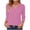 Purple-Shirts, variant on Jsaierl Women's 3/4 Sleeve Tops Summer V Neck Shirts Dressy Solid Ladies Blouses Soft Cotton Tunic Top S-2XL