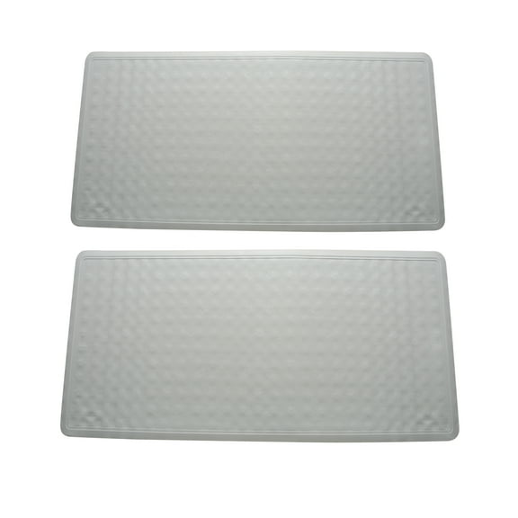 Bath Bliss 2 Pack Anti-Slip Jumbo Bath Mat in White