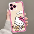 thumbnail image 2 of Funda de teléfono de dibujos animados Kawaii k-kitty h-hello, carcasa transparente para iPhone 13 14 Mini 11 12 Pro Max Fivean unisex, 2 of 2