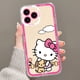 thumbnail image 2 of Funda de teléfono de dibujos animados Kawaii k-kitty h-hello, carcasa transparente para iPhone 13 14 Mini 11 12 Pro Max Fivean unisex, 2 of 2