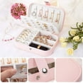 thumbnail image 2 of LQQBOX Jewelry Organizer Box Travel Jewelry Case,Jewelry Boxes for Women,Small Double Layer Mini Jewelry Display Holder for Rings Earrings Necklace Bracelets,Best Gift Box for Girls Women,Pink, 2 of 7