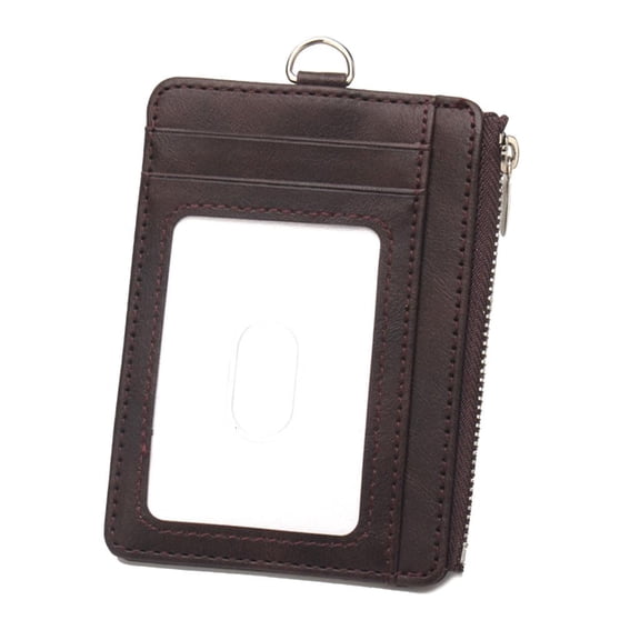 Giaone PU Badge Holder Wallet Blocking Pocket Neck Lanyard For Studnet