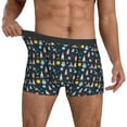 thumbnail image 3 of Men's Boxer Briefs, Rocket Space Soft Comfy Mens Underwear Boxer Briefs Breathable With Widen Waist, 3 of 7