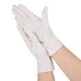 thumbnail image 3 of Guante de nitrilo de seguridad desechable de 100 piezas, guantes de goma de protección laboral para la industria alimentaria, blanco M, 3 of 14