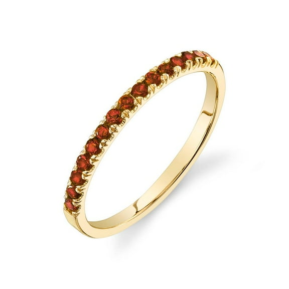 Garnet Eternity matching Wedding Band, Full Eternity Band, Stackable Ring For Her, Birthstone Ring, Dainty Ring, White gold Garnet Ring,Gift