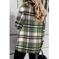 thumbnail image 3 of ONLYSHE Women Shacket Jacket Blouse with Pockets Flannel Plaid Top Shirt Coat Lapel Long Sleeve Tartan Outerwear, 3 of 5