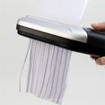thumbnail image 3 of Small Handheld Paper Shredder Cutting Tool Straight Cut Capacity 2L Desktop A4 A6 Paper Cutter,1 x Paper Shredder,Black & Silver, 3 of 6