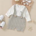 thumbnail image 5 of MZXELPRJD Toddler Girl Romper Neutral Tone Baby Clothing Set Boy Knit Romper Unisex Essentials 6-12m Toddler Dance Outfits Baby Girl Photoshoot Outfits Thermal Set, 5 of 9