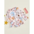 thumbnail image 3 of Sunloudy Toddler Girls Rash Guard Long Sleeve Floral Print Swimsuits Zipper Bathing Suits, 3 of 7