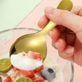 thumbnail image 5 of Kids Dessert Spoon Short Handle Stnless Steel Cake Ice Cream Pudding Spoon Children Utensil Safe Toddler Eating Spoon Small Teaspoon 4.05 Inch, 5 of 5