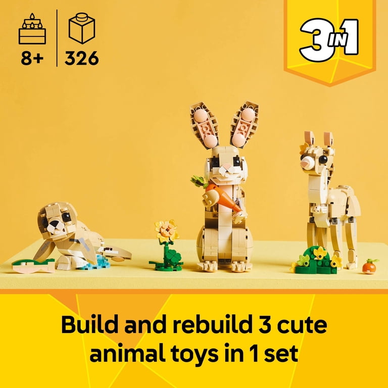 LEGO, Creator 3in1 Animal Toys Set 31162, 326pcs, 3 Build Options