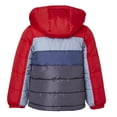 thumbnail image 3 of Sportoli Boys Hooded Colorblock Winter Puffer Jacket Coat - Red (Size 5-6), 3 of 3