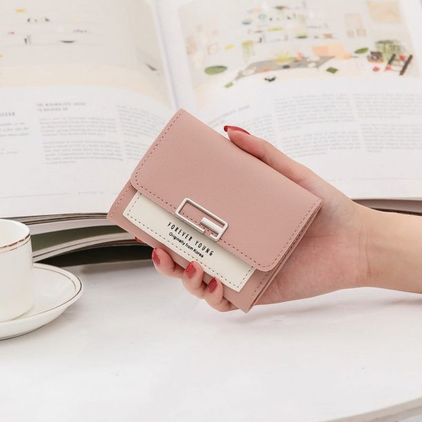 Monedero pequeño para mujer, corto, moderno, plegable, distintivo, para estudiantes, lindo, minimonedero de moda