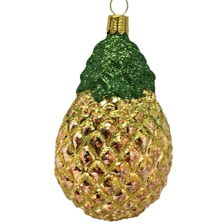 Christmas Pineapple - Pineapple Fruit German Blown Glass Christmas Tree Ornament Holiday Decoration