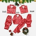 thumbnail image 2 of Christmas Family Matching Pajamas Set Silk Satin Sleepwear Long Sleeve Button Down Nightwear Set 2 Pcs Loungewear, 2 of 9