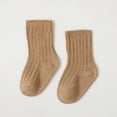 thumbnail image 2 of Karoyedx Crew Socks For Boys Children's Socks Boys And Girls Cotton Socks Double Needle Mid Calf Baby Baby Solid Color Socks B Size,0-6 Months, 2 of 5