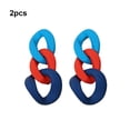 thumbnail image 3 of Linyer 2 Pieces Woman Earring Fashion Acrylic Delicate Ear Jewelry Geometry Circle Danging Drop Earrings Bohemia Accessory Type 1, 3 of 8