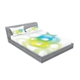 thumbnail image 2 of Ambesonne Abstract Fitted Sheet & Pillow Sham Set, Modern Ombre Circle, Full, Blue White and Yellow, 2 of 2