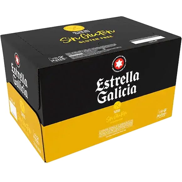 Pack de 24 Cerveza Estrella Galicia Sin Gluten 330 ml