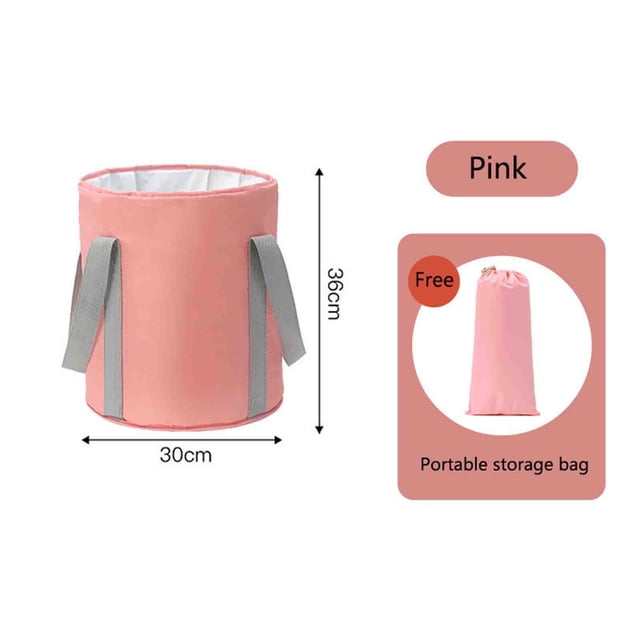 Fiudx Cubo para Baño de Pies, Lavabo Portátil con Aislamiento Térmico, Diseño a Prueba de Fugas para Mayor Comodidad, Capa de Aluminio Engrosada para Una Mayor Retención Del Calor, Ideal para Spa En