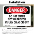 thumbnail image 3 of (2 Pack) Do Not Enter Not Liable For Injury Or Accident OSHA Danger Sign, 3 of 7