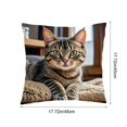 thumbnail image 4 of Throw Pillow Cover 18x18 Inch Cute Embroidery Pattern Short Lint Soft Breathable Decorative Pillowcase for Sofa Living Room Home by MPOISVA, 4 of 7