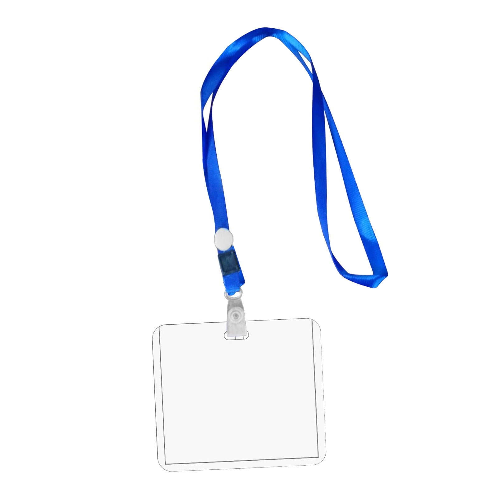 6 Pack Extra Thick ID Badge Holder - Horizontal Clear ID Holder for Lanyard  - ID Card Holder with Waterproof Resealable Zip - Name Tag Holder for  Nurses, Office and School 