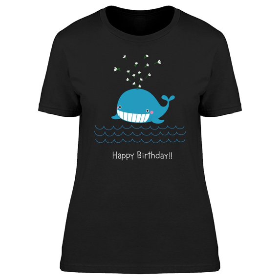 Happy Whale Cartoon Tee Women's -Image by Shutterstock