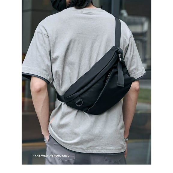 Fanny Pack Waist Bag Men Leather Crossbody Hip Belt Pouch Zipper Pocket Travel