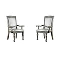 thumbnail image 2 of 2 PCS Classic Traditional Dining Chairs with Arm, Wood Side Chairs with High Backrest, Leatherette Cushion Seat Chairs with Turned Legs for Kitchen Dining Room, 2 of 5