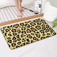 thumbnail image 4 of Yellow and Black Leopard Pattern Bathroom Rugs Mat,Non Slip Microfiber Bathroom Rug,Rubber Backing,Soft Bathroom Mats for Bathroom Floor,Tub and Shower,17x30in(43x75cm), 4 of 5