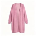 thumbnail image 7 of Smsaxvxz Womens Long Cardigan Sweaters Fashion Open Front Oversized Knit Fall Trendy Coat Jacket Pink M, 7 of 7