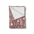 thumbnail image 2 of Apothecary Soft Flannel Fleece Blanket, Alchemy Elements Leaves Roots and Experiment Glasses Alternative Science, Cozy Plush for Indoor and Outdoor Use, 50" x 60", Dried Rose White, by Ambesonne, 2 of 6