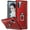 Red, variant on for Galaxy Note-10-Plus Case: Samsung Note 10 Plus Case with [2 Pack] Camera Lens Protector, Military-Grade Shockproof Protective Case Cover with Metal Kickstand for Samsung Note 10 Plus, Black