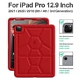 thumbnail image 2 of Poetic TurtleSkin Case for iPad Pro 12.9 5th Gen 2021, Heavy Duty Silicone Case, Kids Friendly, Red, 2 of 5