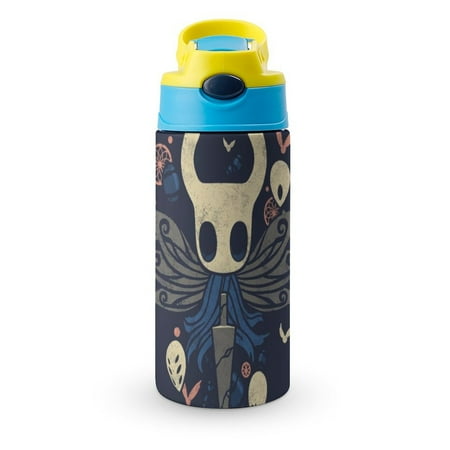 

Hollow Knight Silksong Silent Kid s Insulated Water Bottle With Straw Vacuum Stainless Steel Cup Leak-Proof Toddler Thermoses Children Water Cup