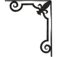 thumbnail image 4 of Ekena Millwork 1 1/2"W x 12"D x 15"H Fleur De Lis Wrought Iron Bracket, (Single center brace), Antiqued Silver, 4 of 8