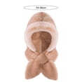 thumbnail image 6 of Guiexla Autumn Winter Warm Hat Plush Lining Windproof Integrated Headwear Scarf for Women Cold 3 in 1 Neck & Ears Warmer Plush Hat for Motorcycle Bike Cycling Skiing Hiking, 6 of 8