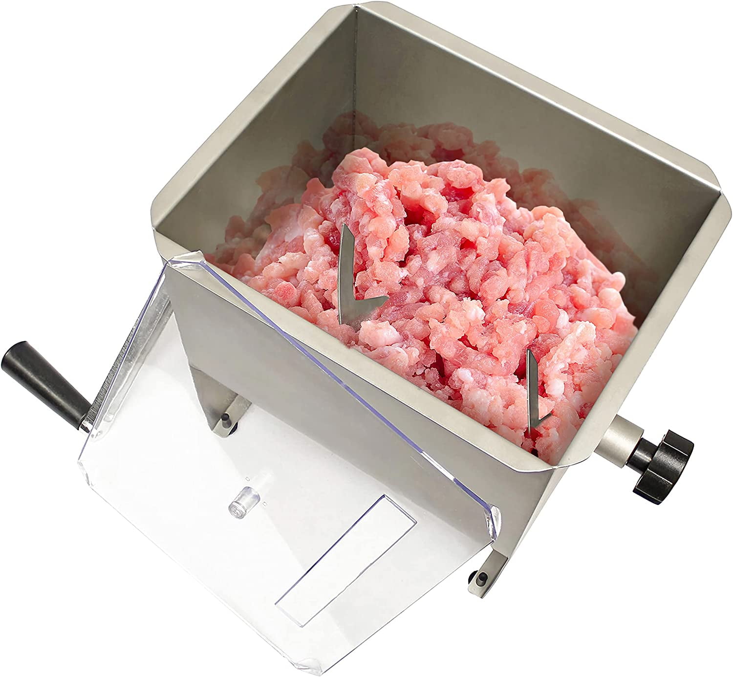 INTSUPERMAI 20lb Manual Meat Mixer Stainless Steel Meat Processing