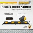 thumbnail image 4 of Guardian Parking Stop, 4 Foot Long Rubber Curb with Mounting Holes, Black/Yellow, 4 of 10