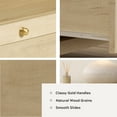 thumbnail image 4 of Joyyskill Modern Nightstand with Storage, Farmhouse End Table with Drawer, Freestanding Wide Bedside Table, Light Oak, 4 of 6
