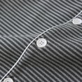 thumbnail image 5 of Juslio Mens Pajama Sets Striped Collar with Pockets Homewear Long Sleeve Tops and Elastic Waist Pants 2-Piece Matching Pajamas Sets L, 5 of 9