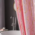 thumbnail image 4 of FINECITY Cortina de ducha de tela de árbol – Cortina de ducha rosa con estampado de ramas de lámina dorada metálica, juego de cortina de ducha con ojales de 72 pulgadas de largo y 12 ganchos de 72 x 7, 4 of 5
