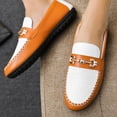 thumbnail image 3 of CHICVOMEY Men's Loafers & Slip-Ons Loafers for Men Loafers Patent Leather Oxford Dress shoes Classic Gold Buckle Business Party Prom Club, 3 of 9