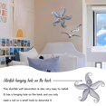 thumbnail image 2 of Decoración de pared de metal con forma de estrella de mar POXOHO, 30 cm, color plateado náutico, 2 of 6