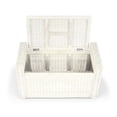 thumbnail image 2 of SK New Interiors Bruno Rectangular Chest Ottoman  32" ECO Natural Rattan Wicker Handmade w/ Cushion, White Wash, 2 of 6